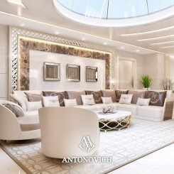 Оригинальный дизайн гостиной от Antonovich Home