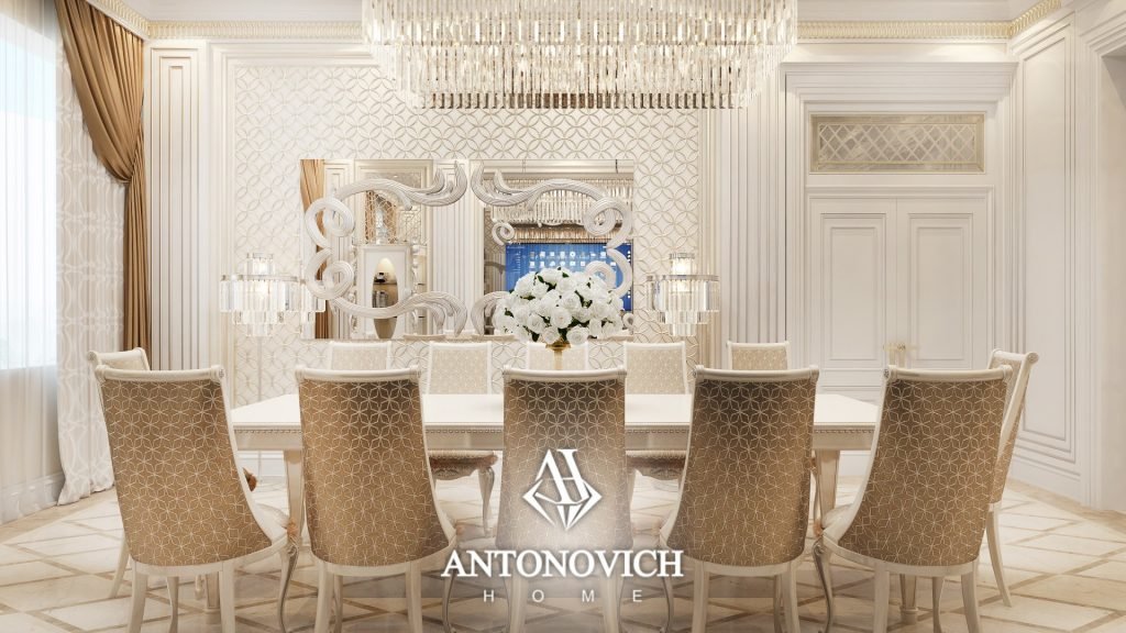 Красивый интерьер столовой от Antonovich Home