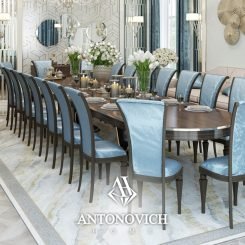 Вариант оформления большой столовой от Antonovich Home