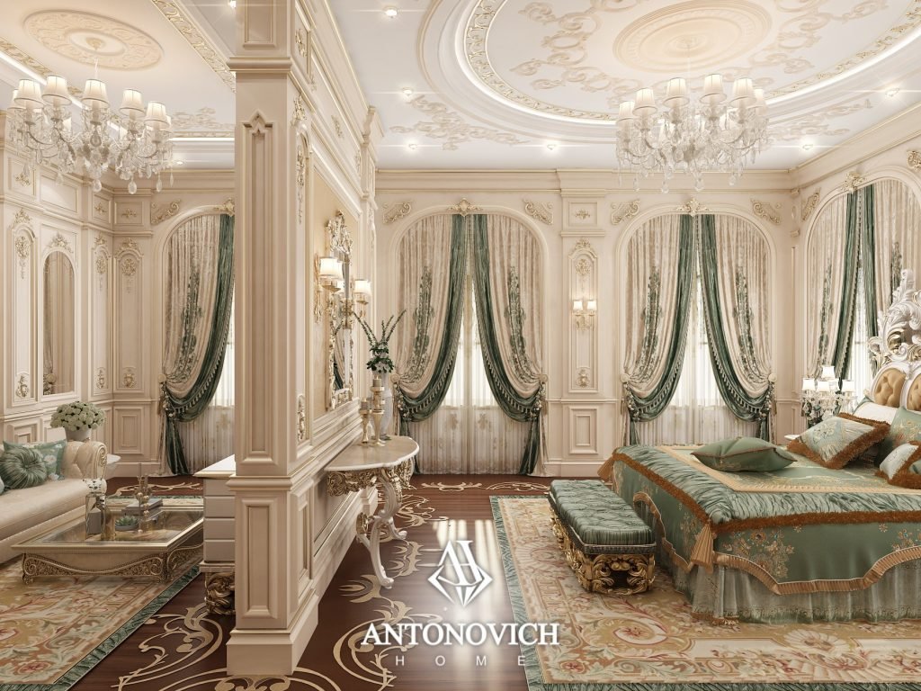 Роскошная спальня в стиле барокко от Antonovich Home