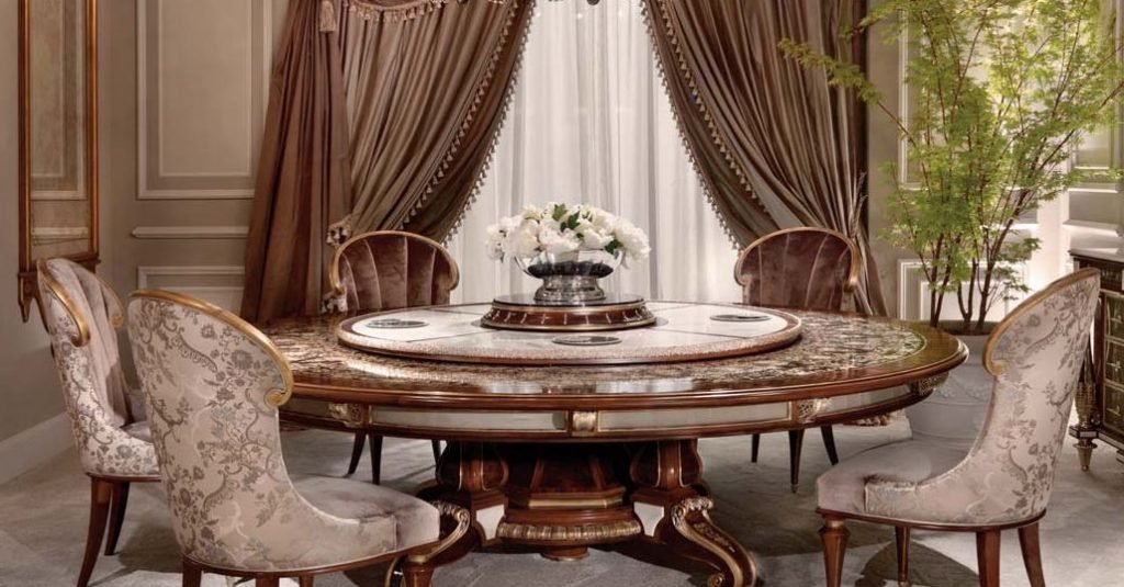 круглый стол, стулья коллекция Citterio Hermitage для столовой